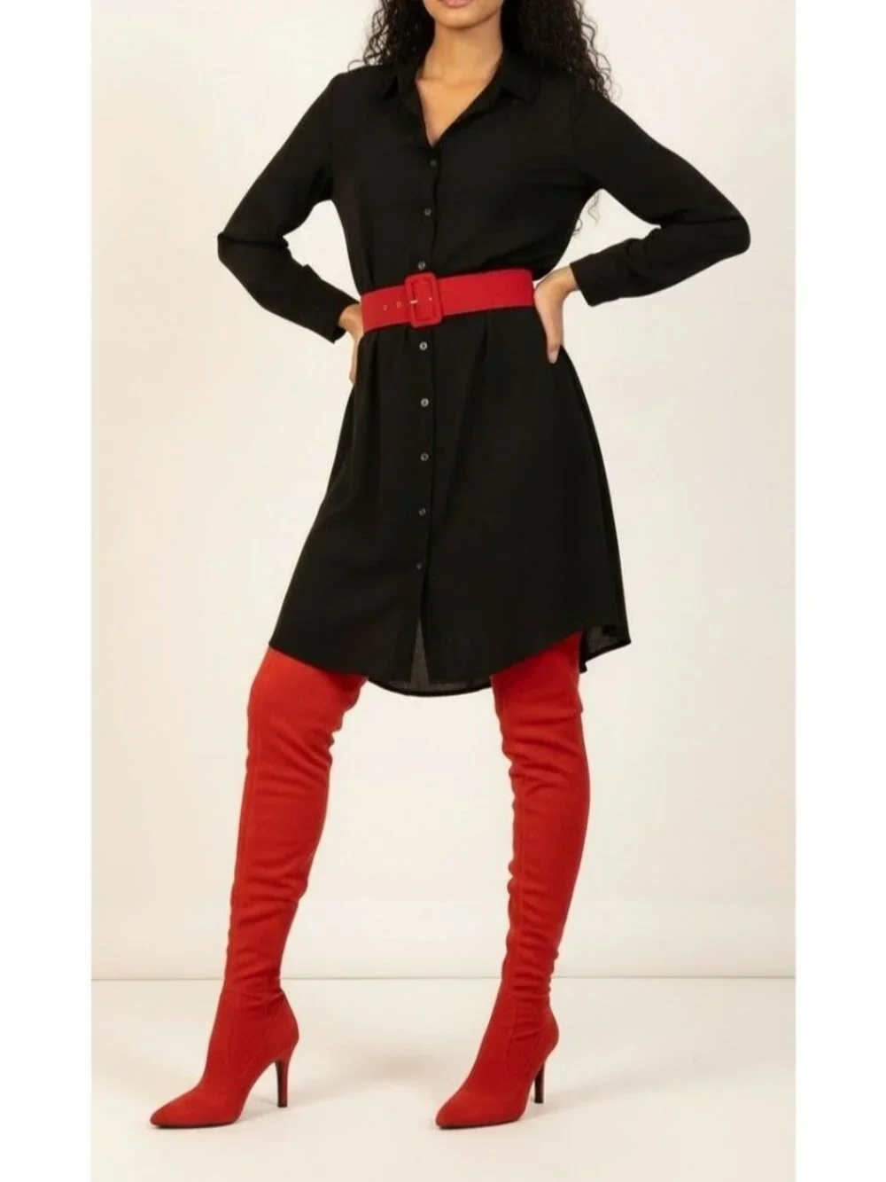 INC International Concepts Briella Sock Over-The-Knee Boot, Red Lava, 5